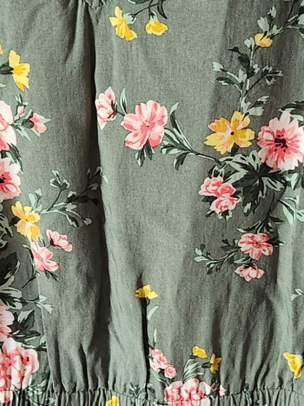 Lot of two sundresses by Old Navy sz L blue polka dot green floral VGUC - Picture 3 of 3